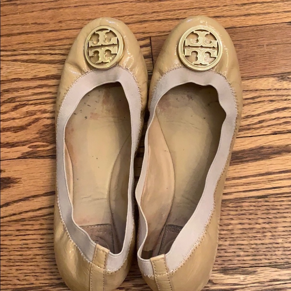 Tan Tory Burch Flats